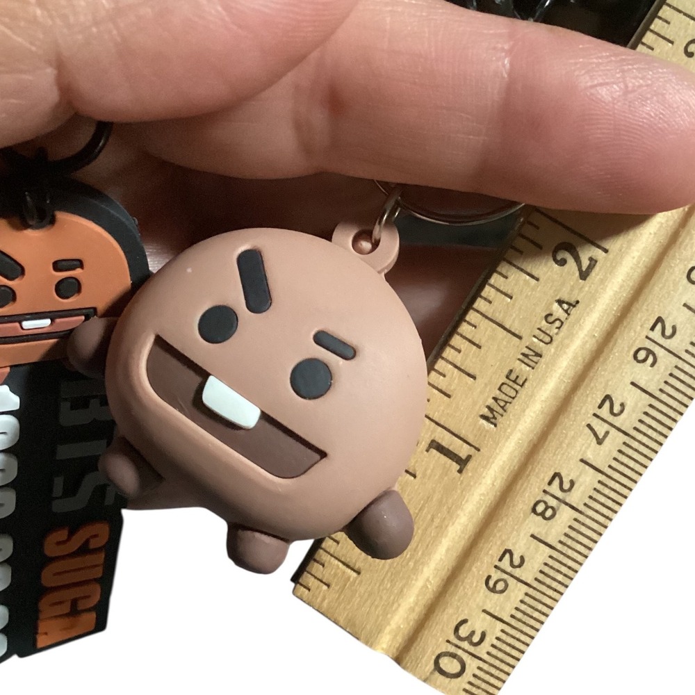 BTS Suga BT21 Shooky Brown Rubber Figure Charm Wristlet Strap 1993.03.09 - Picture 8 of 9